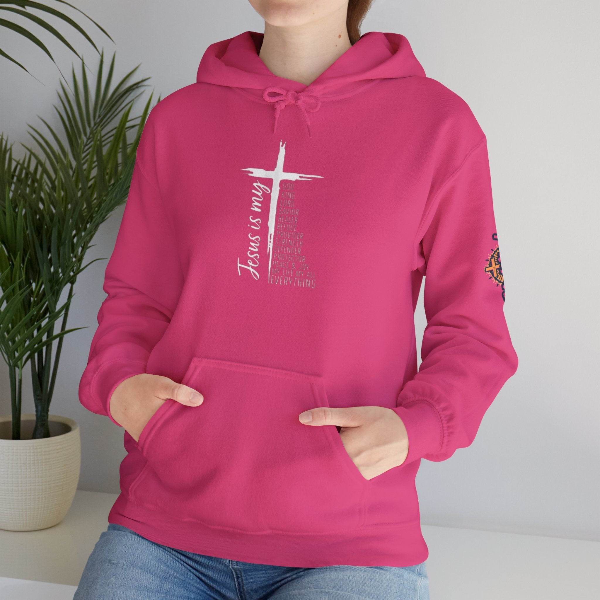 Jesus Is My Everything Hoodie – Cross List God King Lord Savior Christian Sweatshirt for Total Surrender Faith Printify