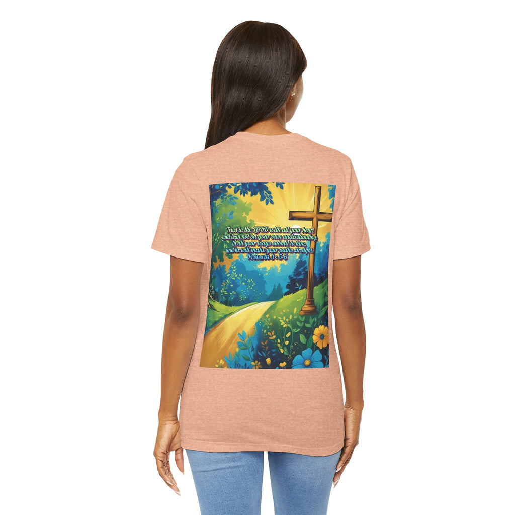 Trust in The Lord Proverbs 3:5-6 Biblical Design Unisex Jersey Short Sleeve Tee Printify