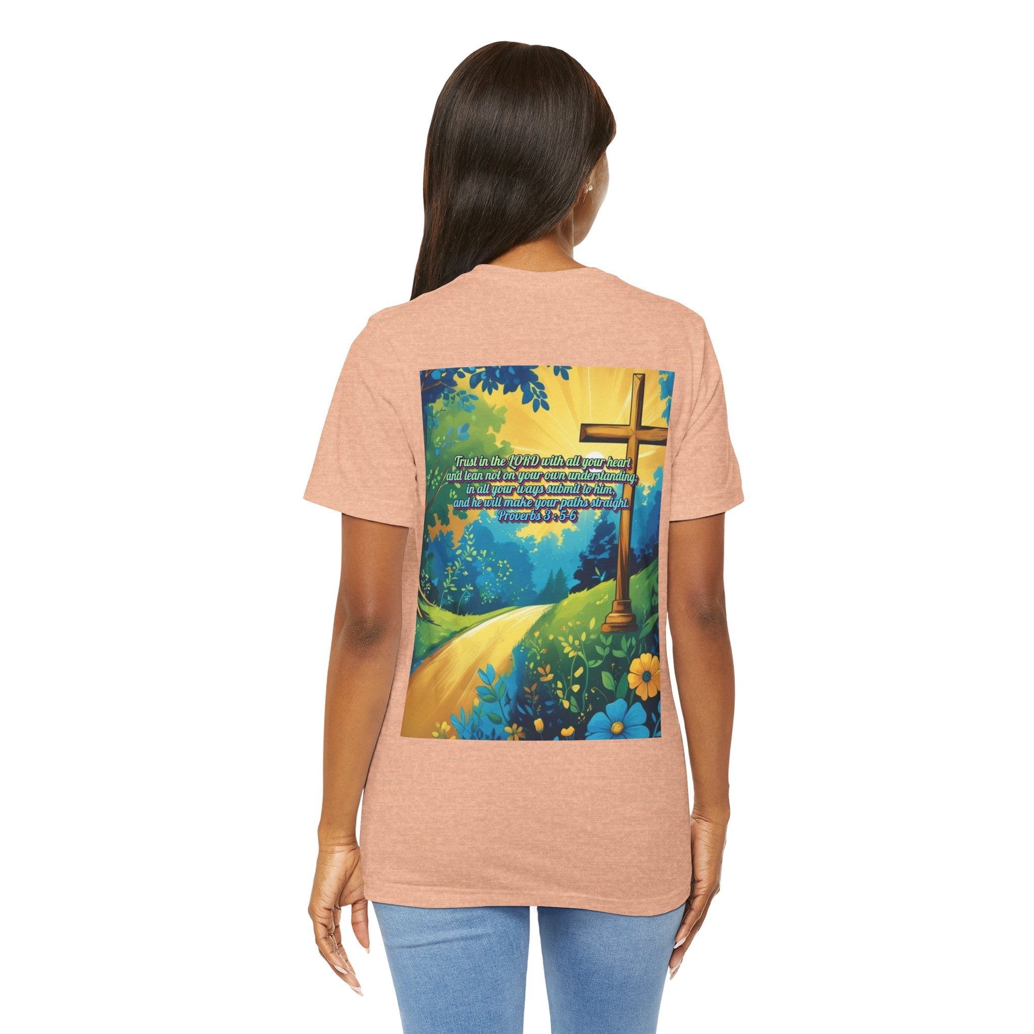 Trust in The Lord Proverbs 3:5-6 Biblical Design Unisex Jersey Short Sleeve Tee Printify