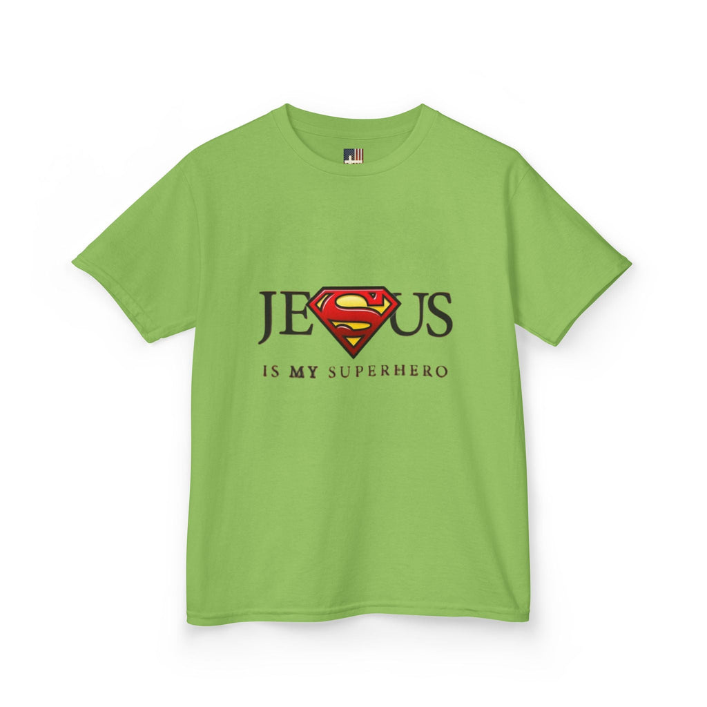 Jesus Is My Superhero T-Shirt — Faith-Based Superman-Inspired Tee Printify