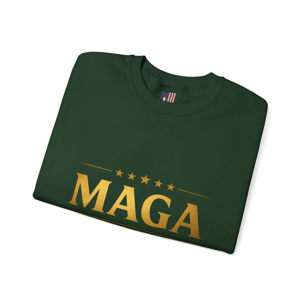 Sweatshirt — "MAGA Make America Godfearing Again" Gold Logo Crewneck Printify