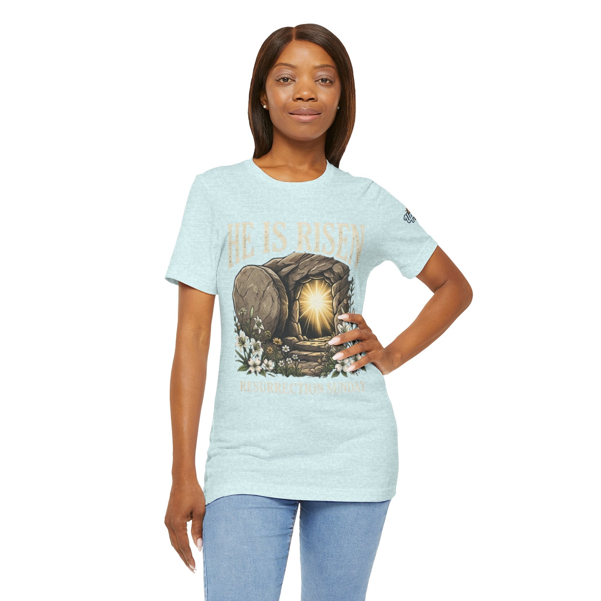 He Is Risen T-Shirt — Jesus Christ Resurrection Easter Tee Printify