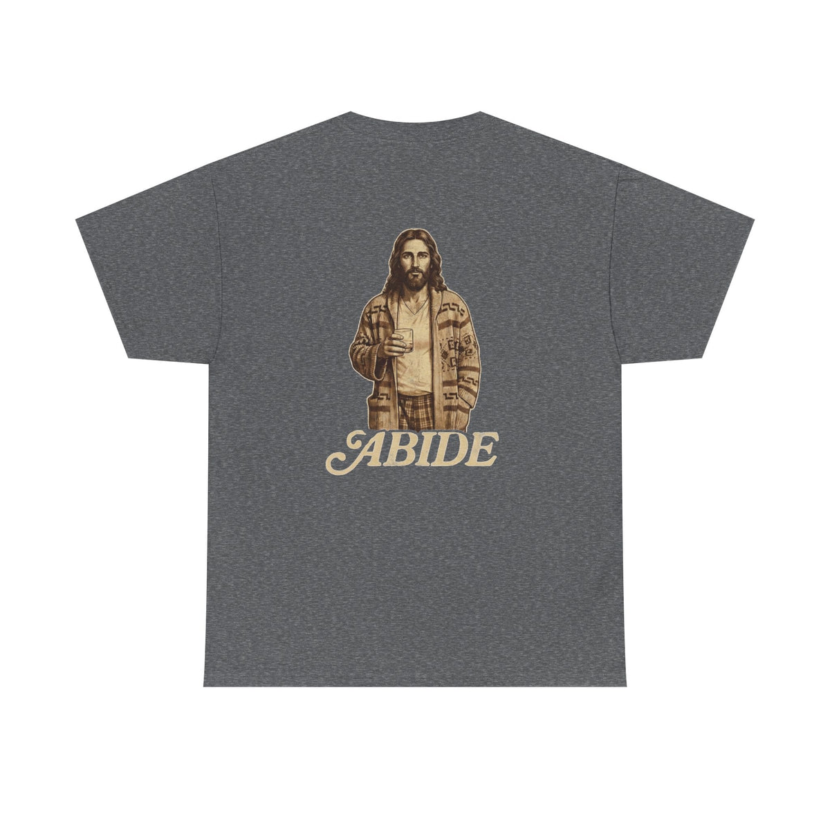 Abide Vintage Jesus Tee — "The Dude" Graphic Christian T-Shirt Printify