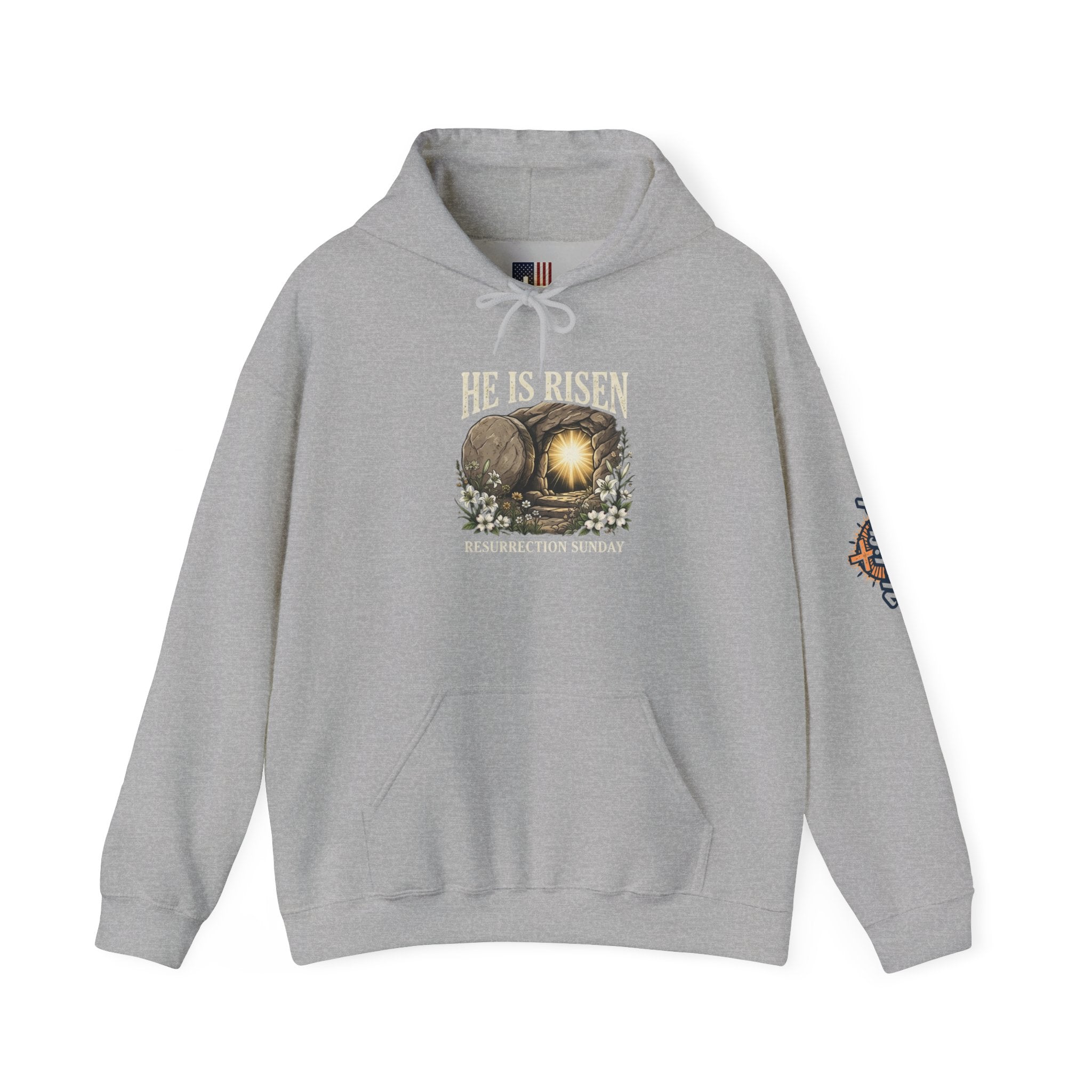 He Is Risen Hoodie — Jesus Christ Resurrection Easter Hoodie Printify