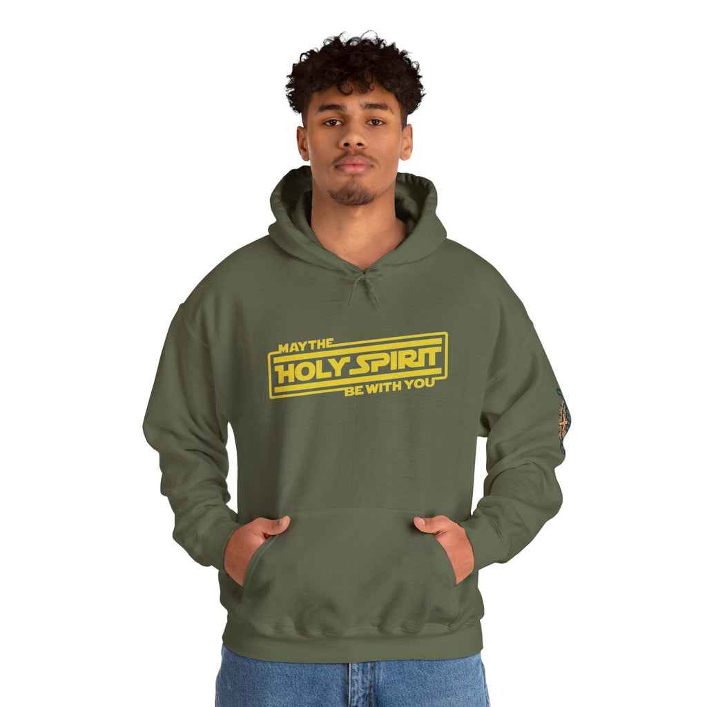 May the Holy Spirit Be With You Hoodie - Christian Star Wars Parody Hoodie Printify