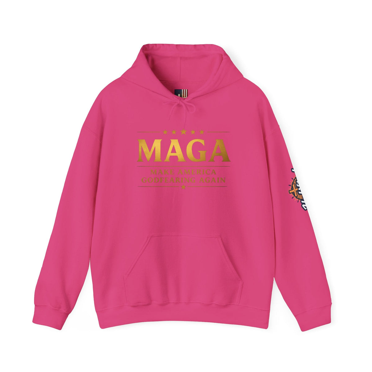 Hoodie - MAGA "Make America Godfearing Again" Political Graphic Hoodie Printify