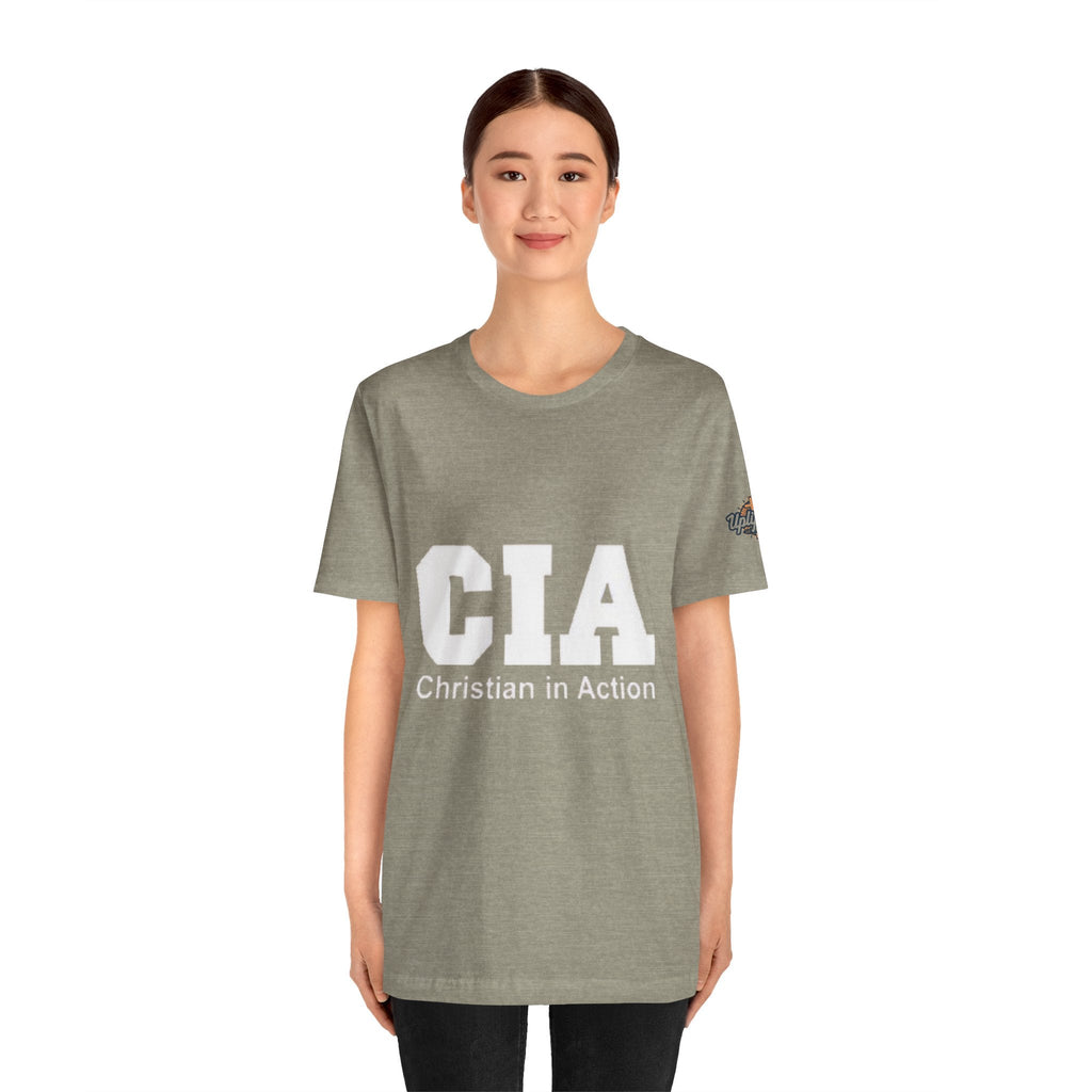 CIA Christian in Action T-shirt - Funny Faith Parody T-shirt - Mission Ready Apparel Printify