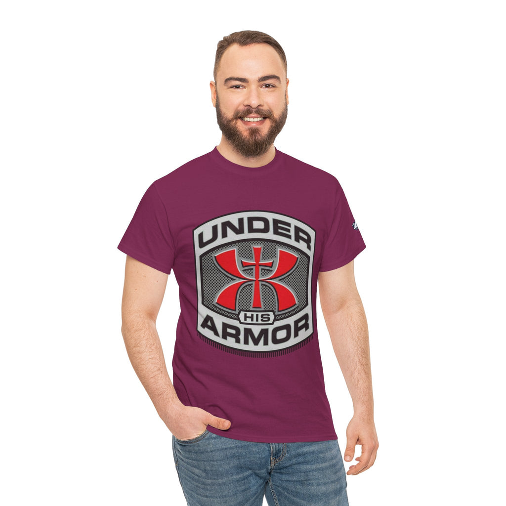 Under HIS Armor Christian T-Shirt — Faith-Inspired Under Armour Style Printify