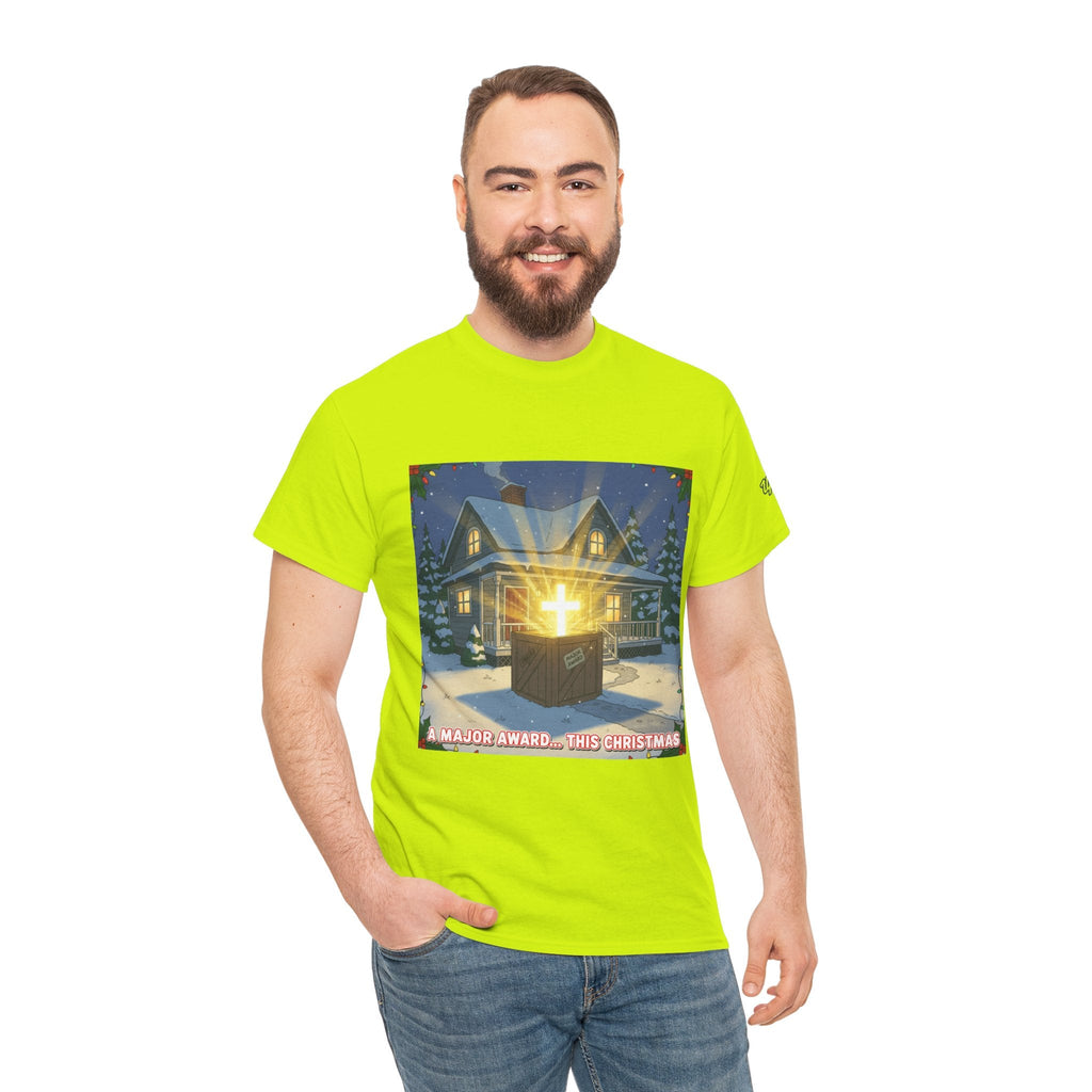 A Major Award This Christmas T-shirt – Fragile Leg Lamp Parody Cross Unboxing Christian T-shirt for Hilarious Faith & Holiday Glow Printify