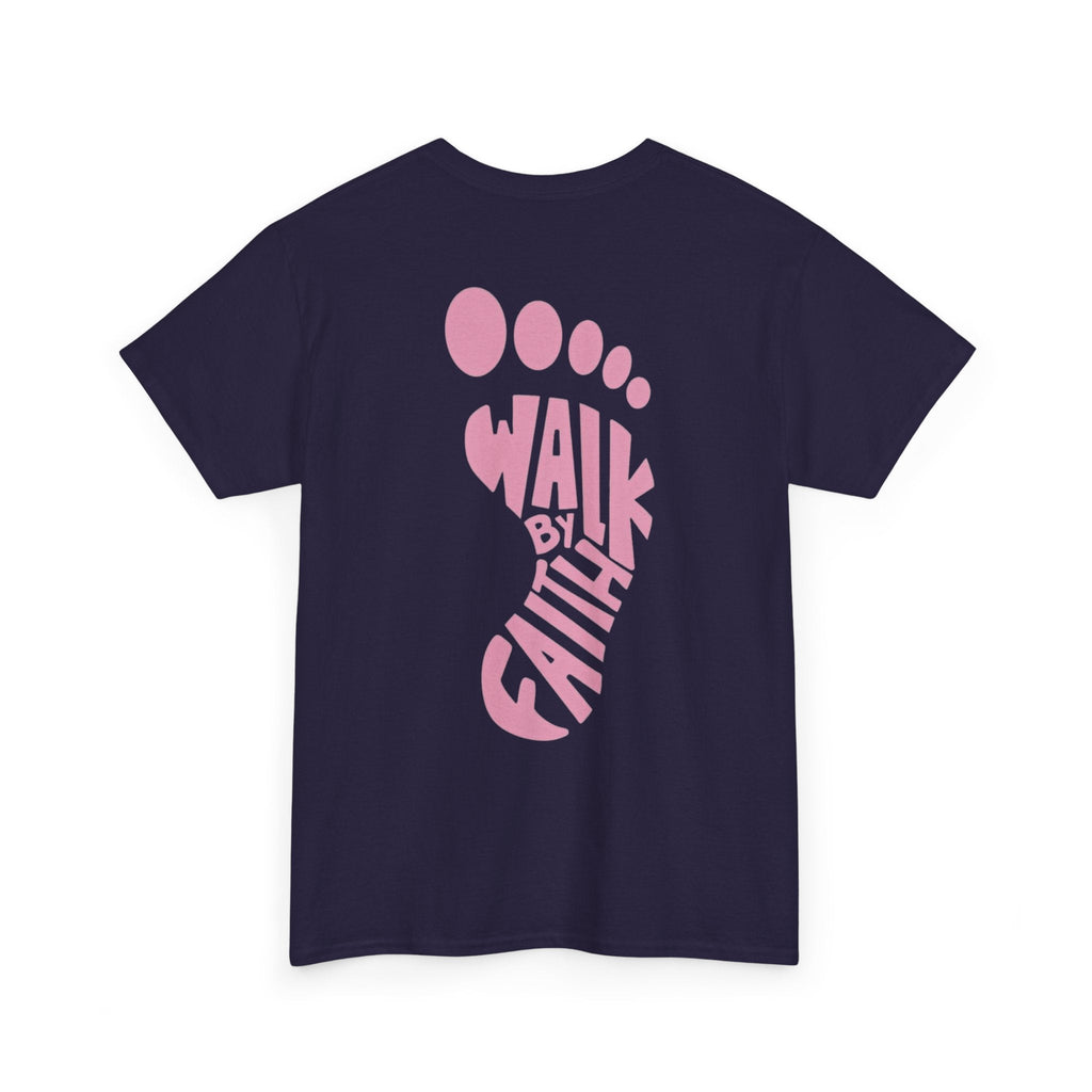 Walk By Faith Footprint T-Shirt Printify