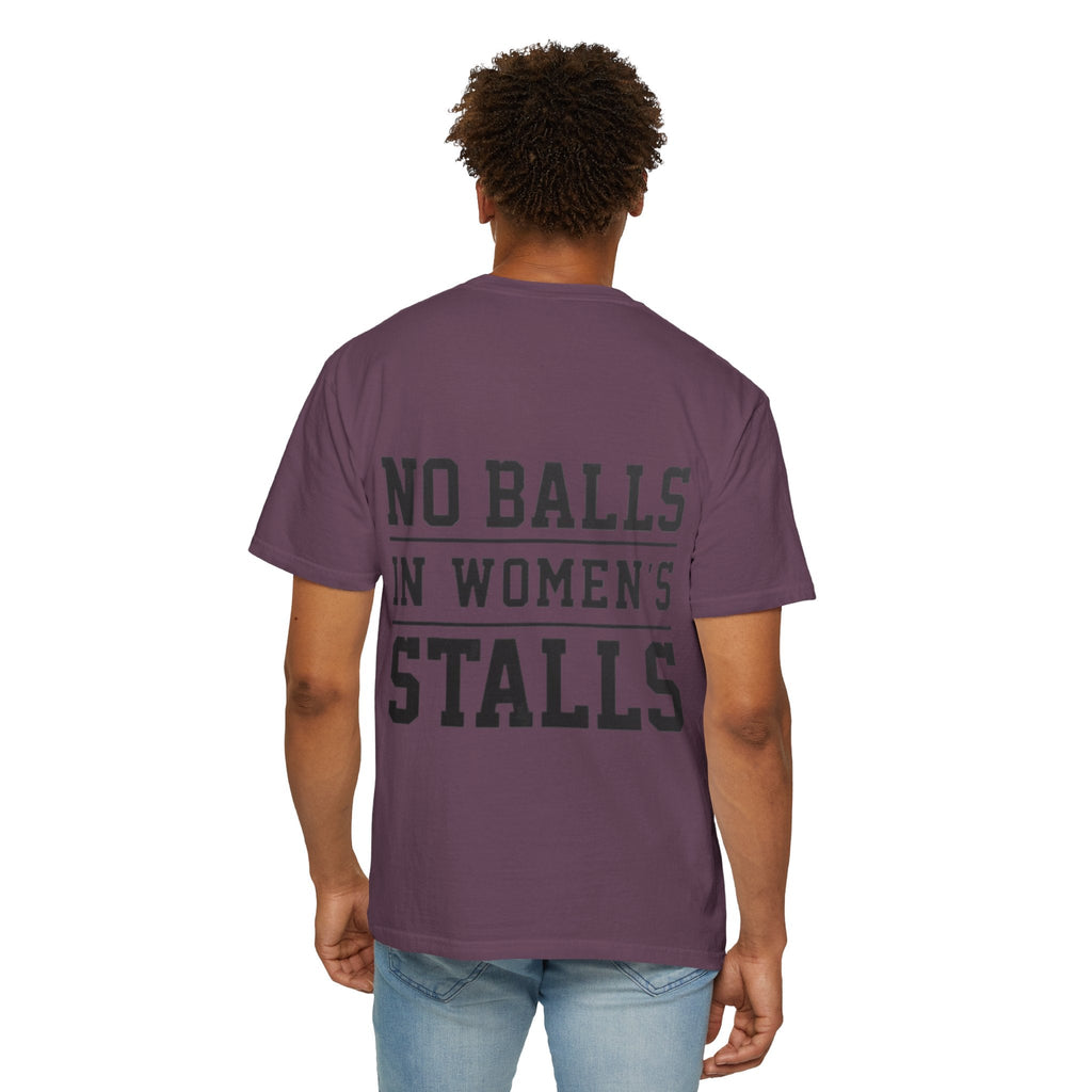No Balls in Women’s Stalls Graphic Tee — Uplifted Sports Vibe T-Shirt Printify