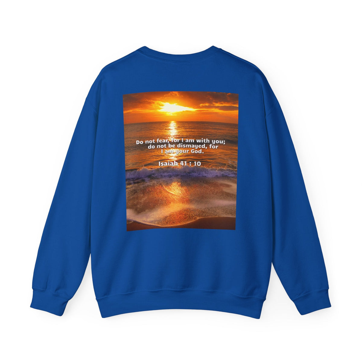 Bible Verse Unisex Heavy Blend™ Crewneck Sweatshirt - Isaiah 41 : 10 Printify