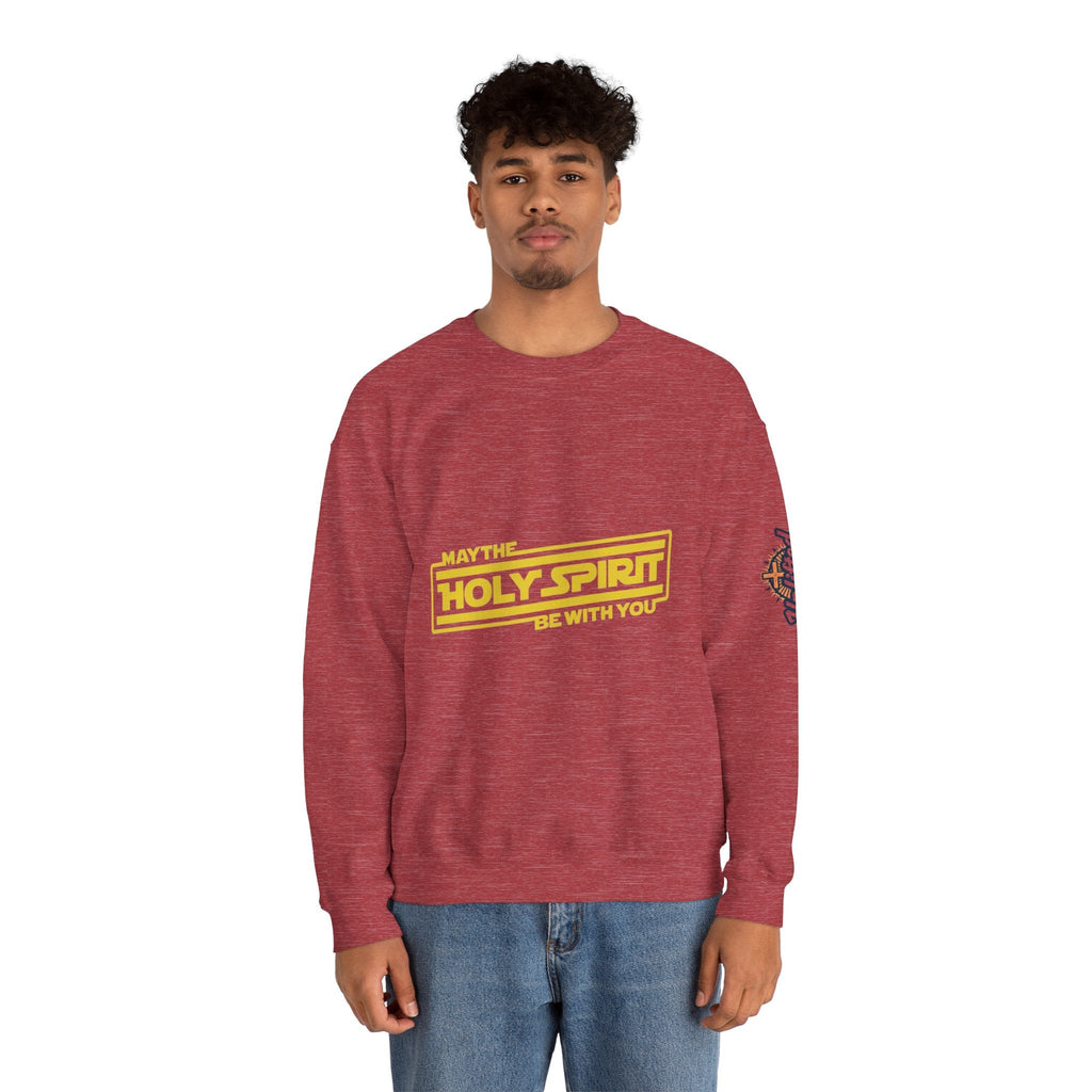 May the Holy Spirit Be With You Sweatshirt - Christian Star Wars Parody Sweatshirt Printify