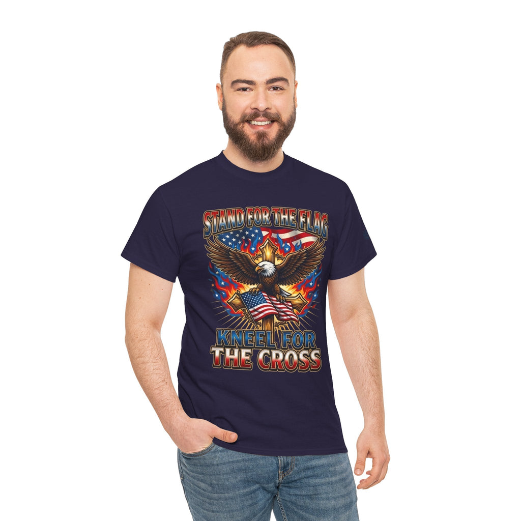 Stand for the Flag Kneel for the Cross T-shirt | Patriotic Eagle T-shirt Printify