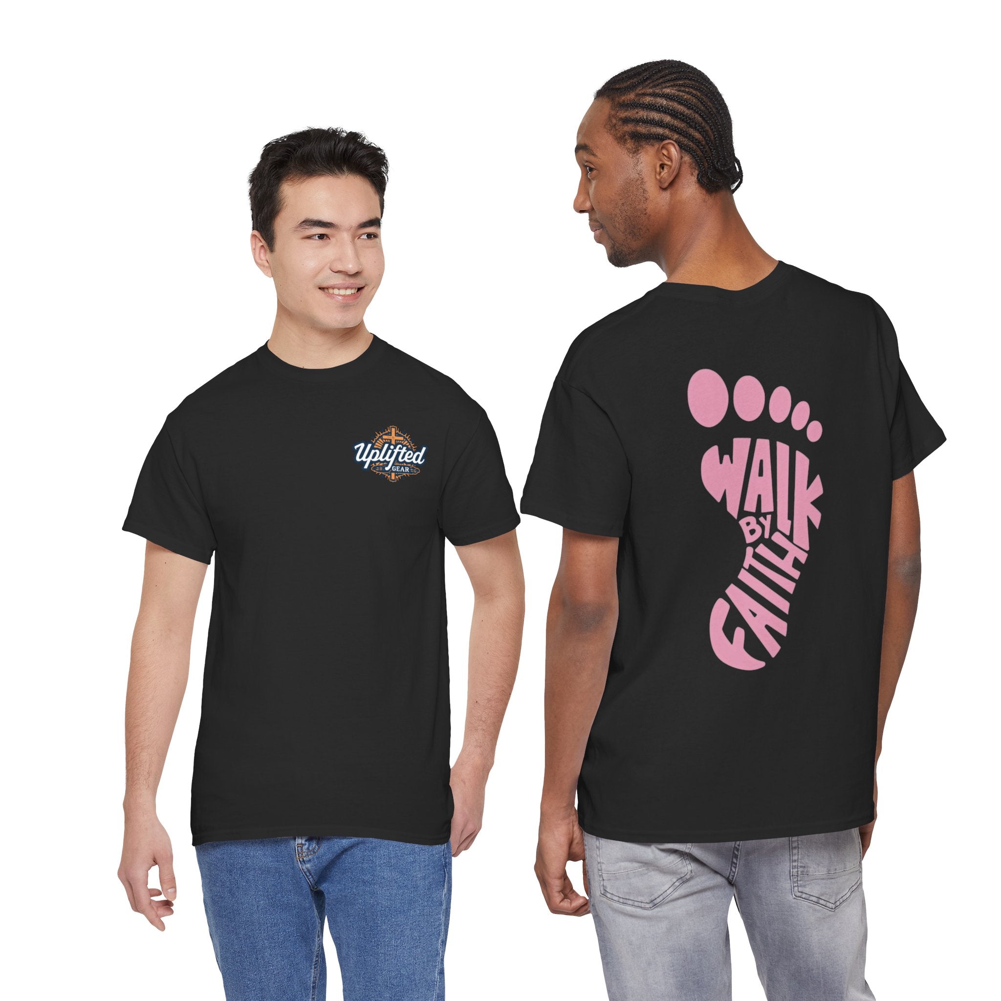 Walk By Faith Footprint T-Shirt Printify