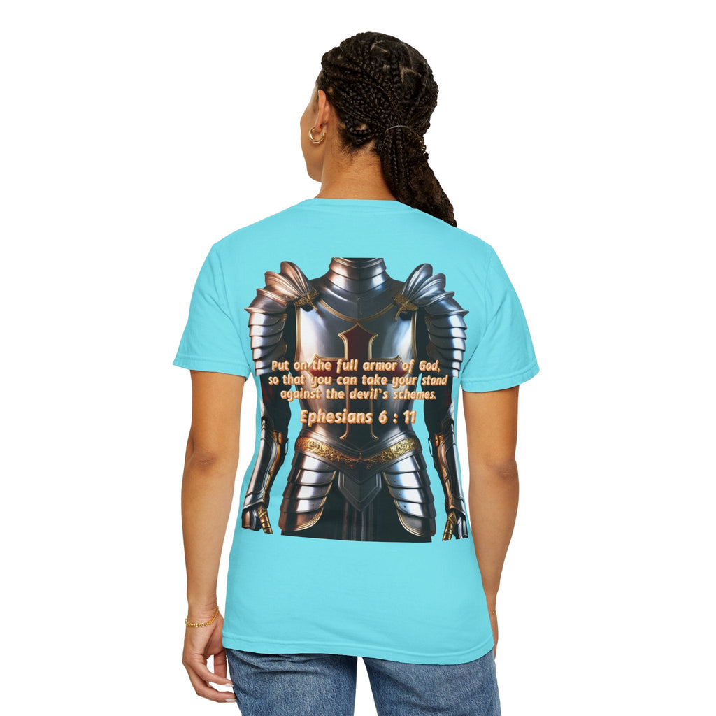 Religious Graphic Armor Of God Design - Unisex Garment-Dyed T-shirt Printify