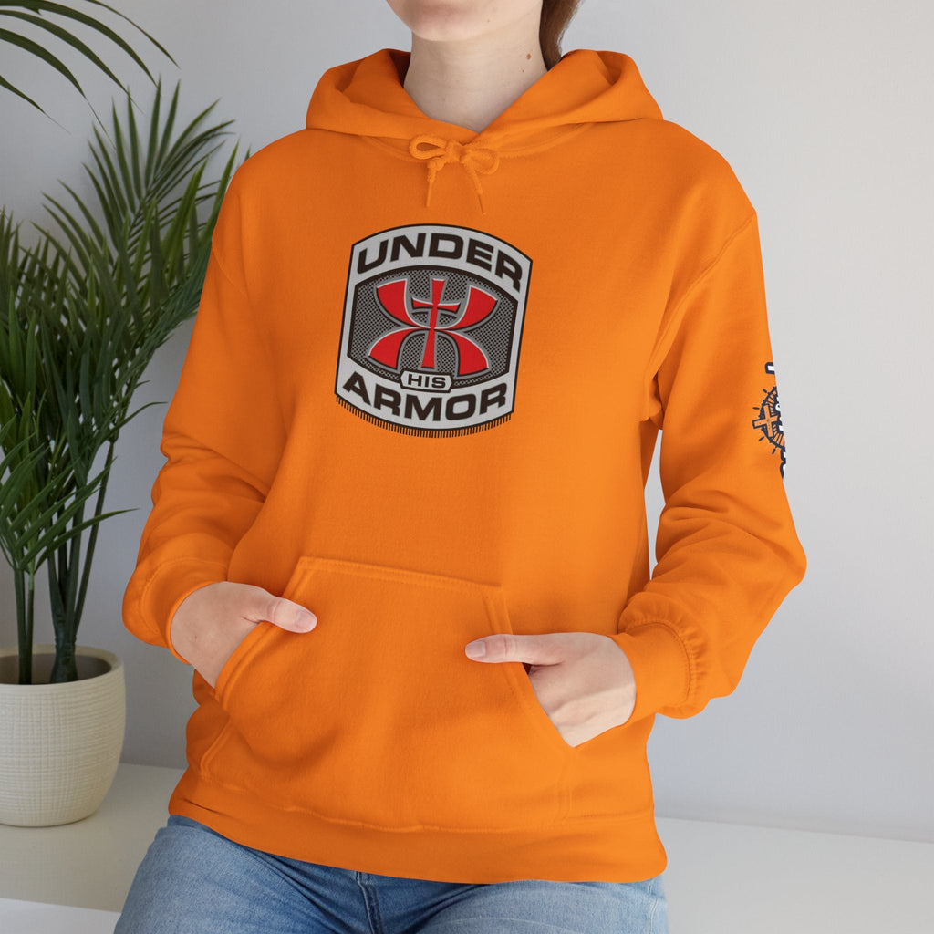 Under Armor Logo Hoodie — Black Athletic Pullover Printify