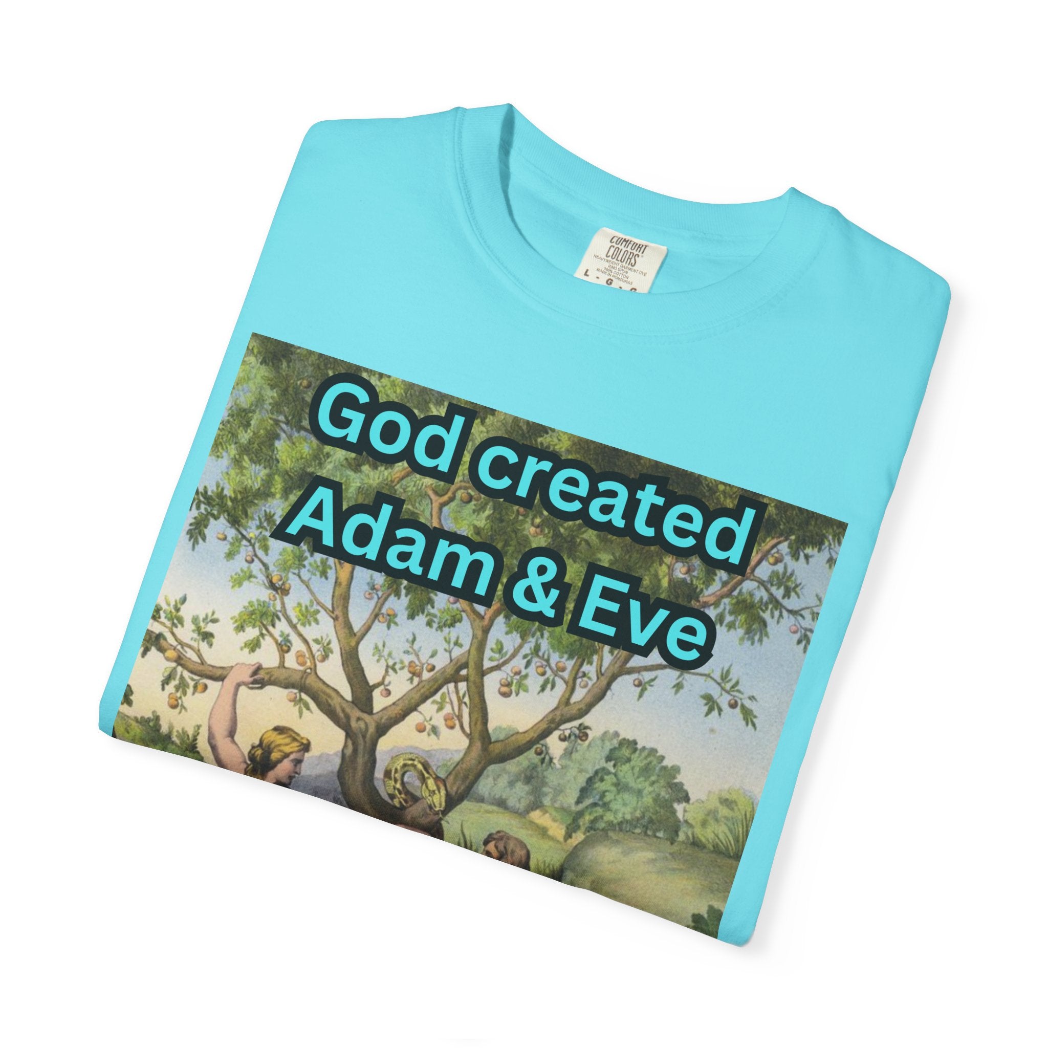 God Created Adam and Eve T-Shirt – Biblical Truth Christian Tee for Bold Faith Printify