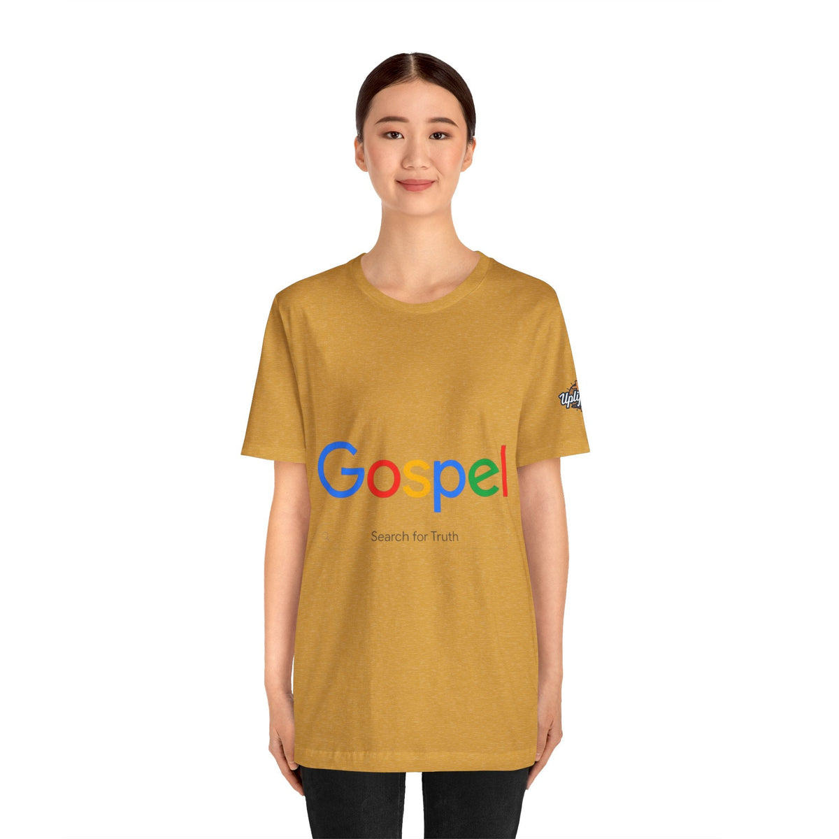 Gospel Graphic Tee — "Gospel" Colorful Logo Christian T-Shirt Printify