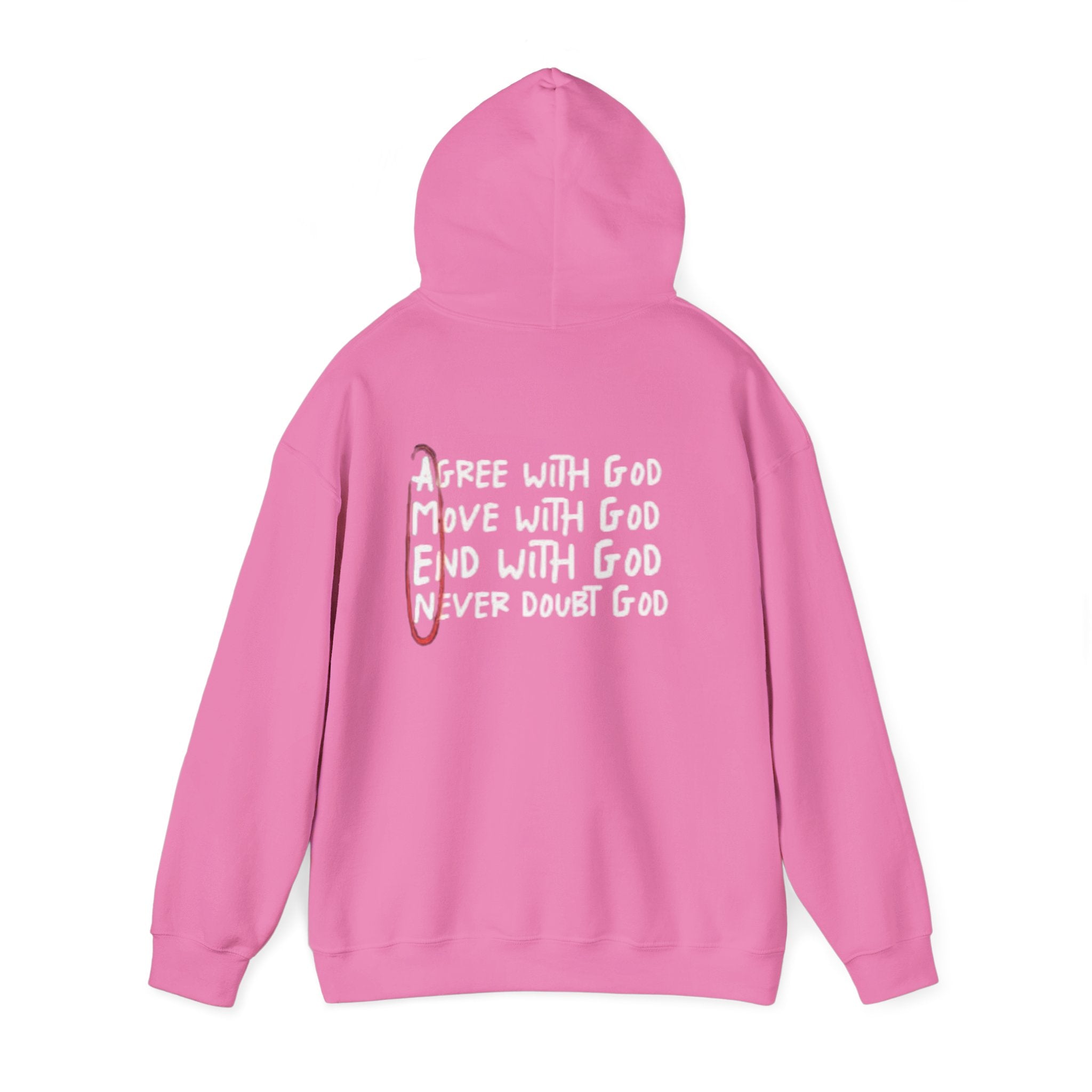 AMEN Acronym Hoodie – Agree with God Move with God End with God Never Doubt God Christian Sweatshirt for Unwavering Faith Printify
