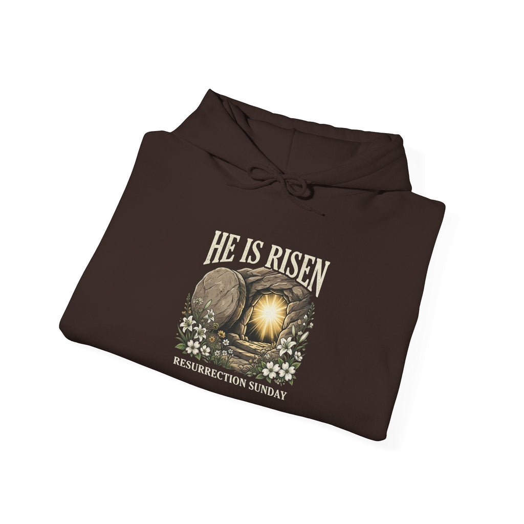 He Is Risen Hoodie — Jesus Christ Resurrection Easter Hoodie Printify