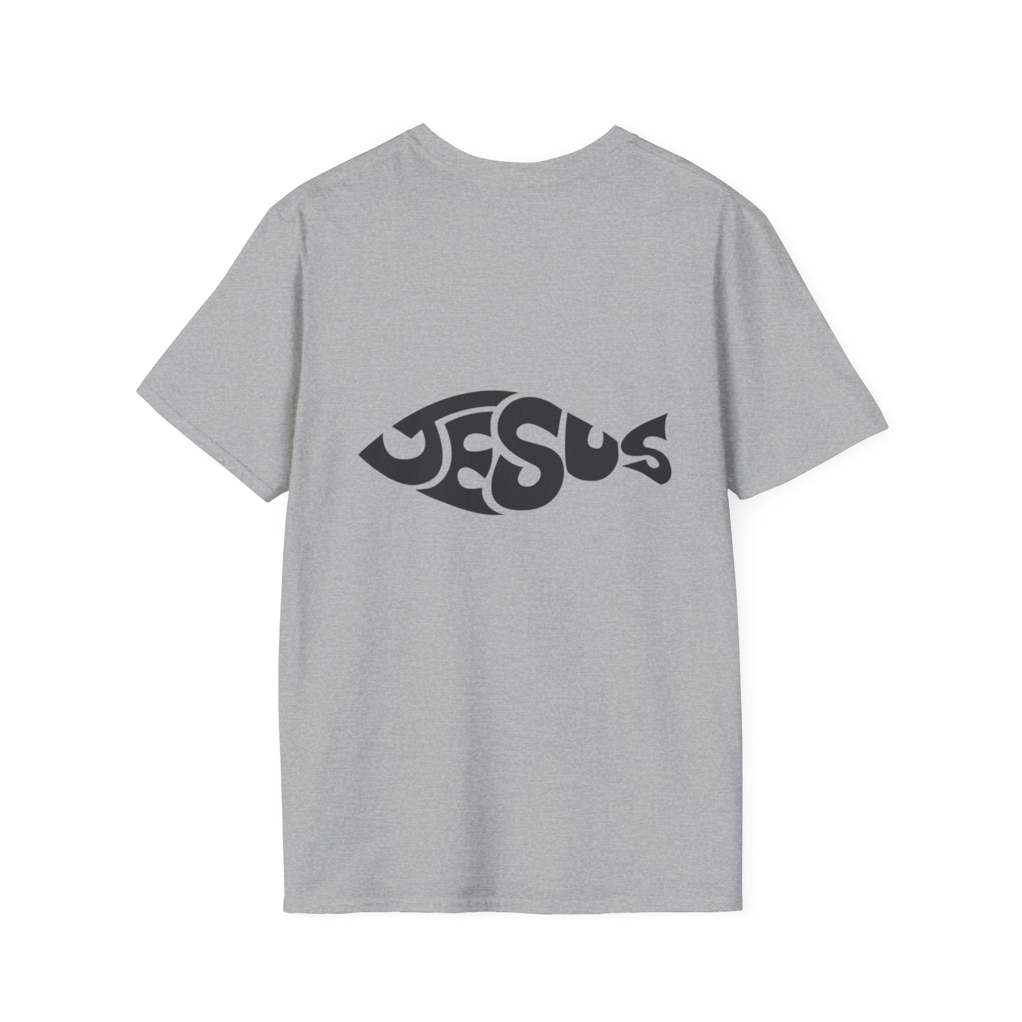 Ichthus Jesus Fish T-shirt - Jesus Word Art - Christian Faith Symbol T-shirt Printify