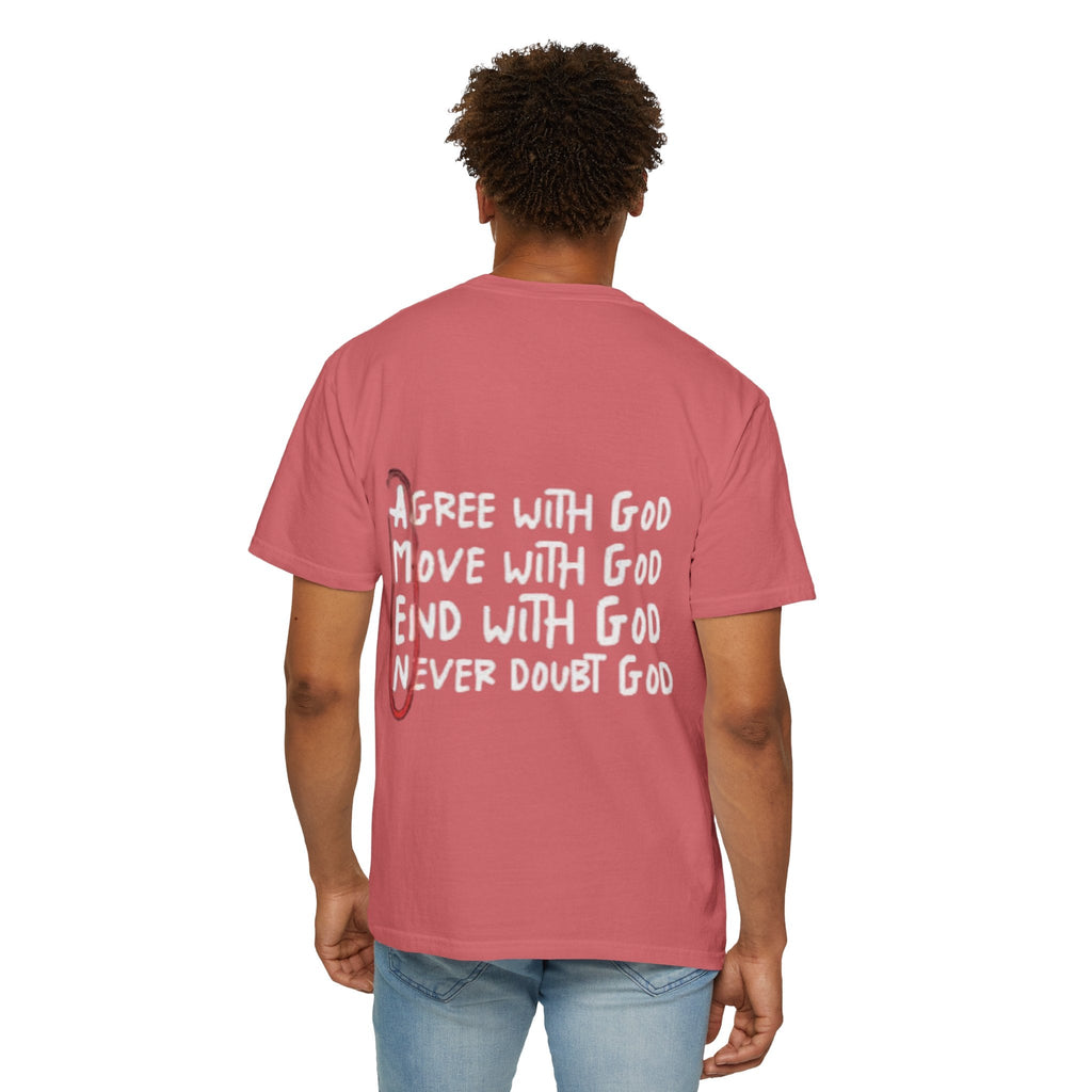 AMEN Acronym T-Shirt – Always Agree with God Move with God End with God Never Doubt God Christian Tee for Unwavering Faith Printify