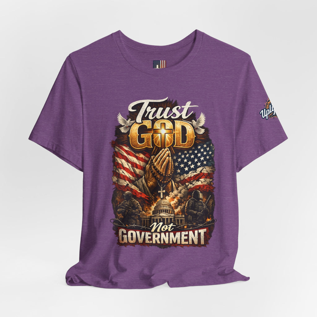 Trust God Not Government T-Shirt — Vintage Patriotic Christian Tee Printify