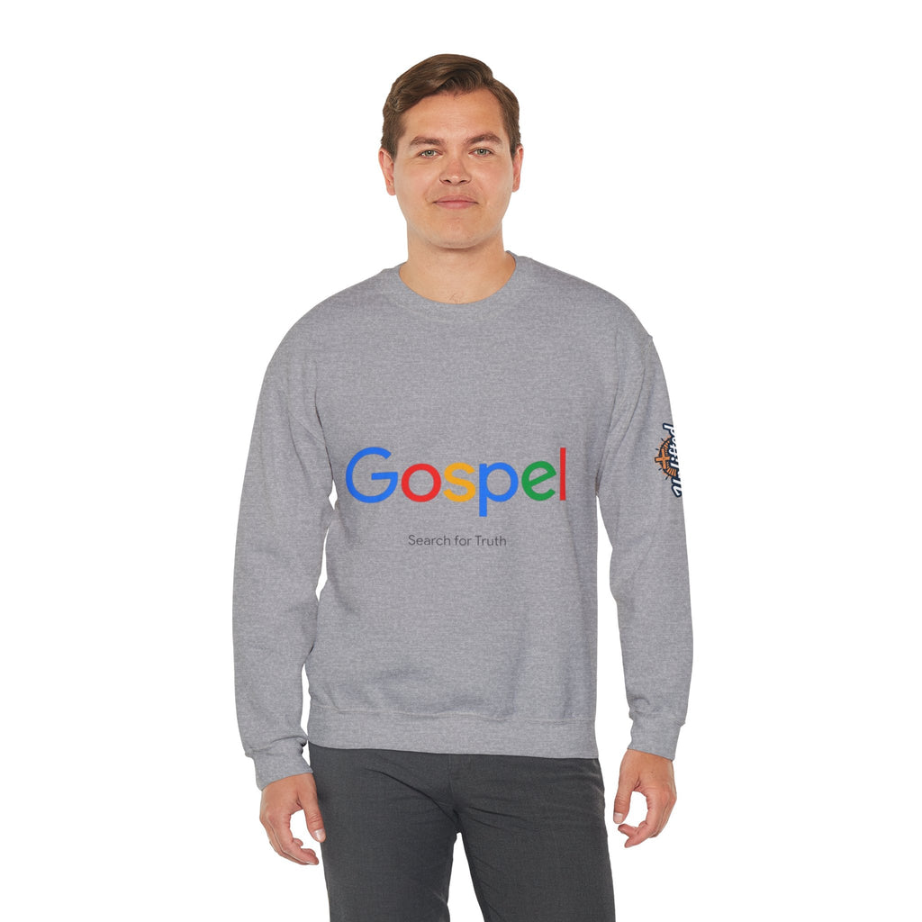 Gospel Graphic Sweatshirt — "Gospel" Colorful Logo Christian Sweatshirt Printify