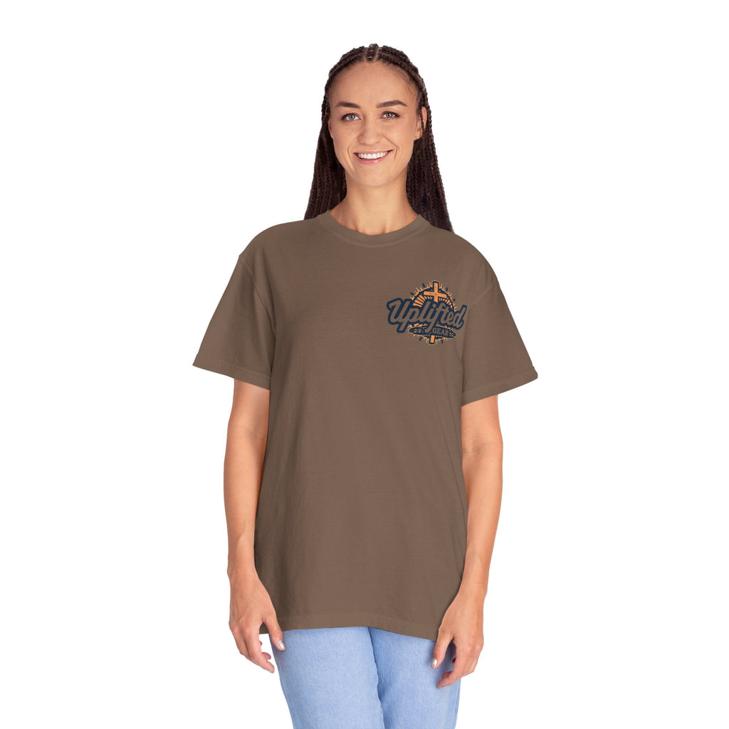 Unashamed T-shirt – Romans 1:16 Crucifixion Christian t-shirt for Bold Unwavering Faith Red Printify