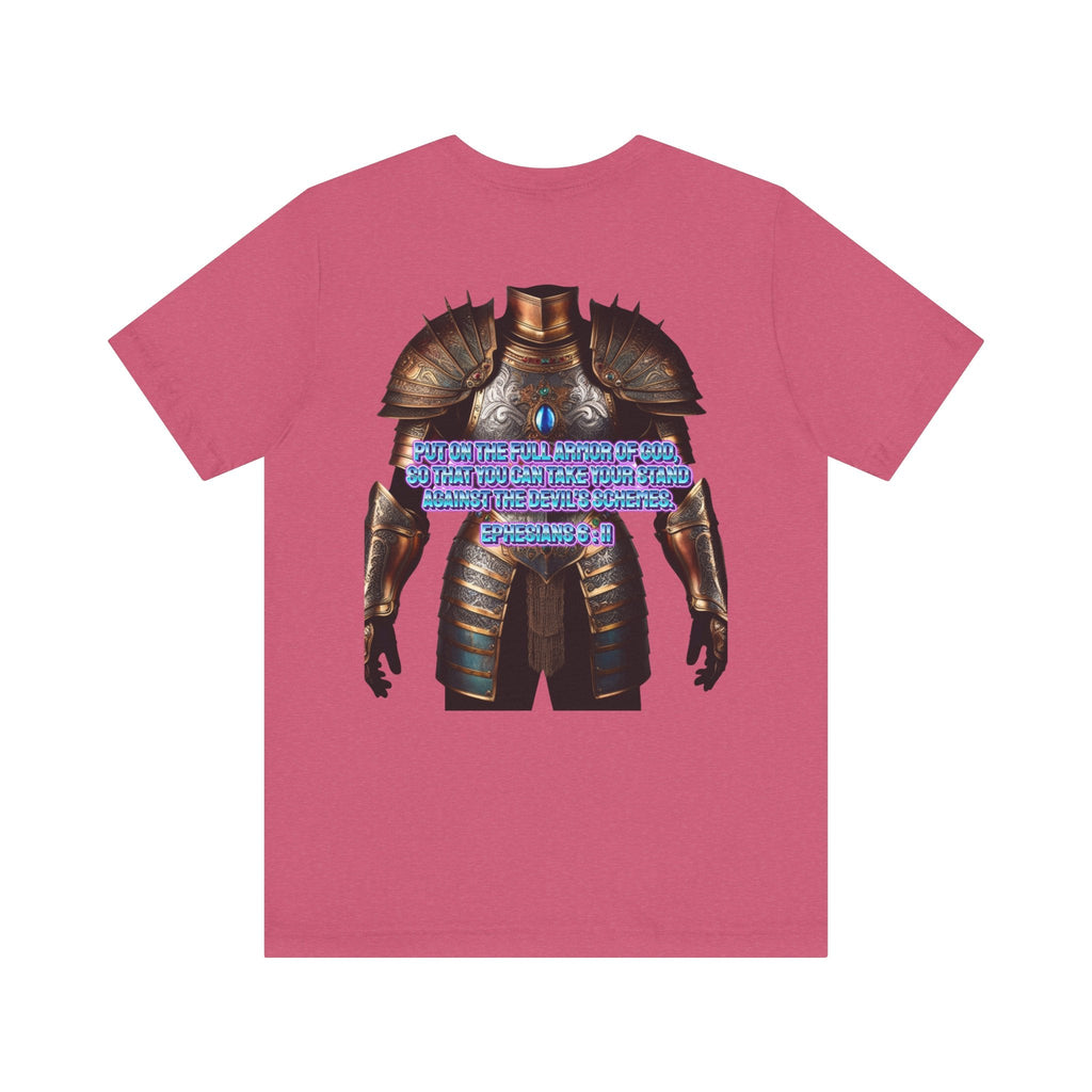 Religious Graphic Tee with Armor Of God Design Unisex Jersey Short Sleeve Tee Printify