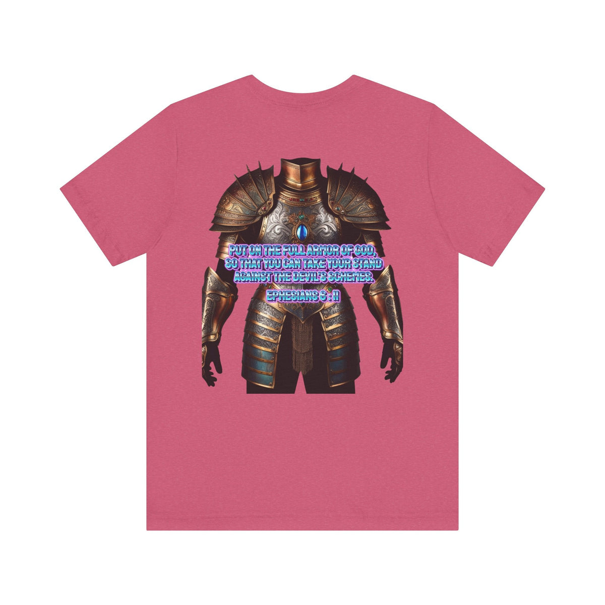 Religious Graphic Tee with Armor Of God Design Unisex Jersey Short Sleeve Tee Printify