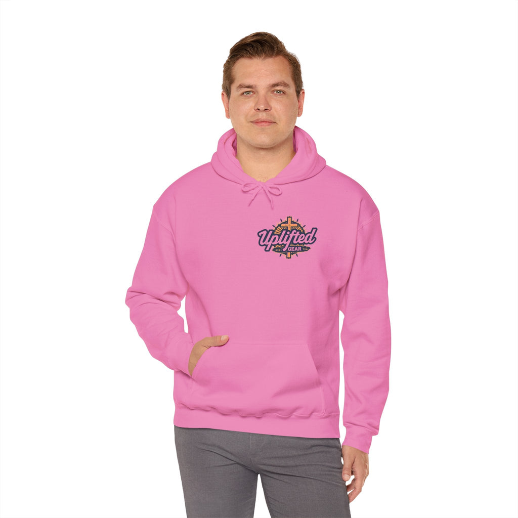 🔥 I’m With Him → Christian Hoodie | Arrow Pointing to Jesus | Minimalist Faith Tee | Subtle Cross Design | Bible-Inspired Apparel by Uplifted Gear Printify