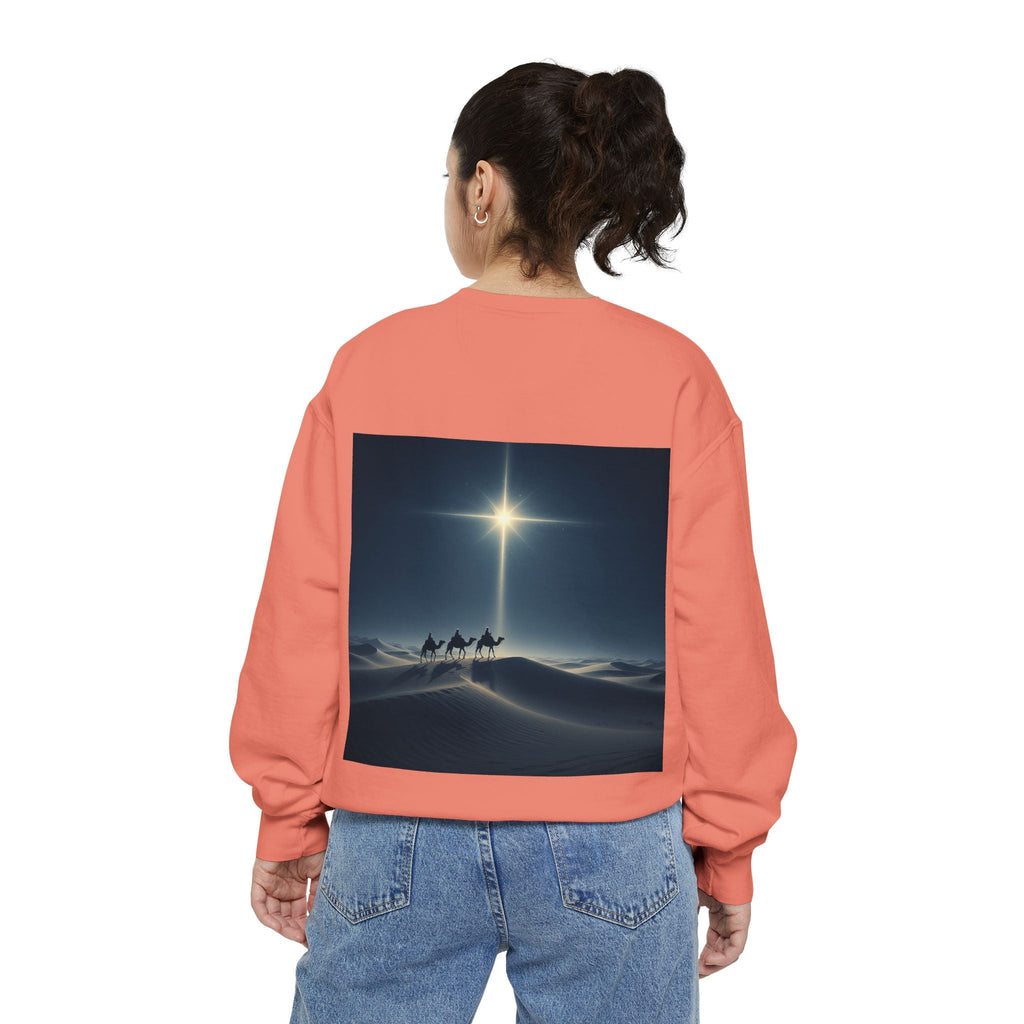 3 Wise Men Sweatshirt – Magi Camels Nativity Journey Christian Christmas Sweatshirt for Epiphany Faith & Holy Night Printify
