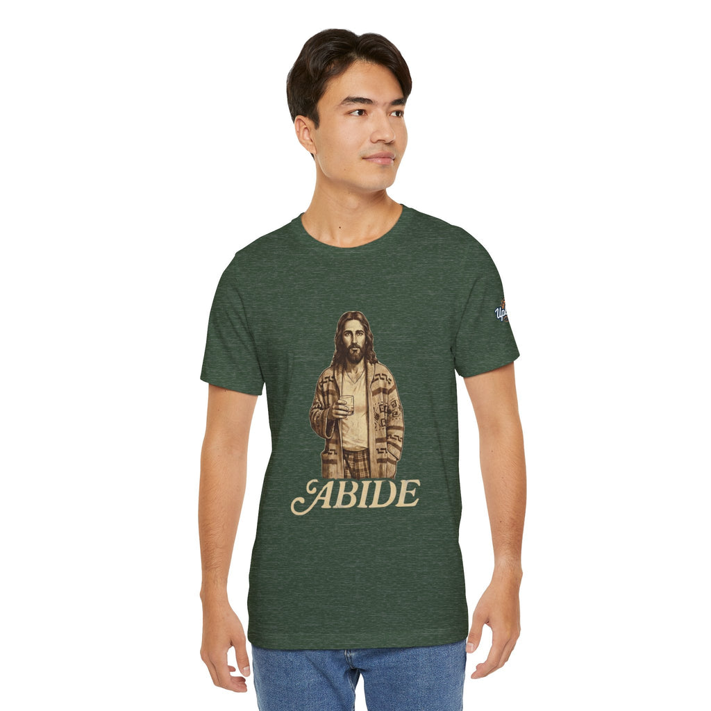 Abide Vintage Jesus Tee — "The Dude" Graphic Christian T-Shirt Printify