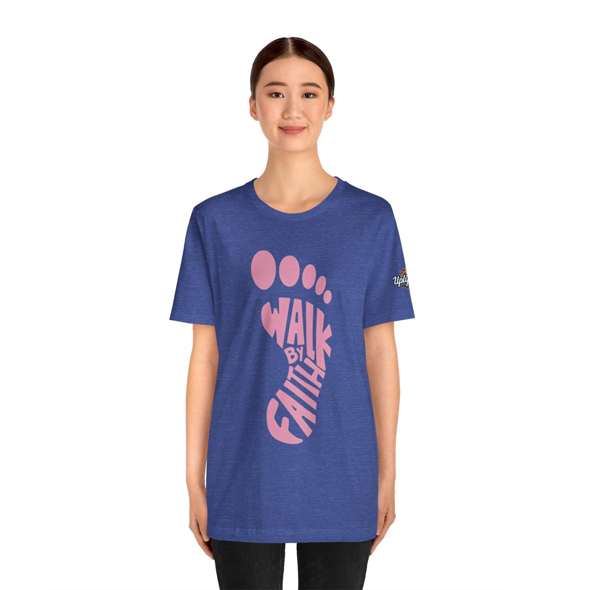 Walk By Faith Footprint T-Shirt Printify