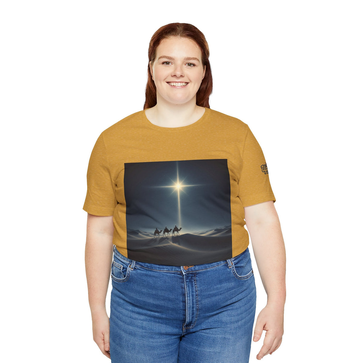 3 Wise Men T-shirt – Magi Camels Nativity Journey Christian Christmas T-shirt for Epiphany Faith & Holy Night Printify