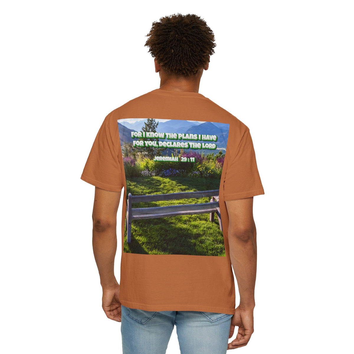 Bible Verse Unisex Garment-Dyed T-shirt  - Jeremiah 29 : 11 Printify