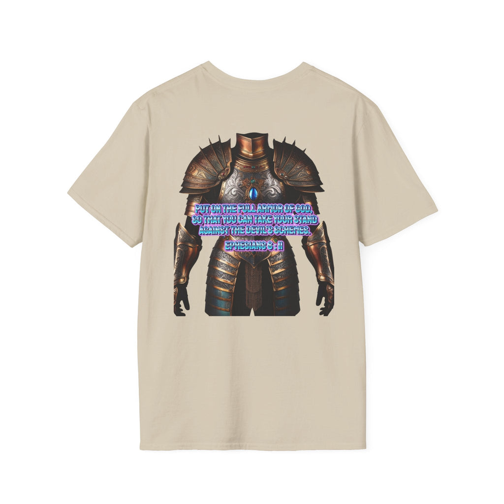 Religious Graphic Tee with Armor Of God Design - Unisex Softstyle T-Shirt Printify