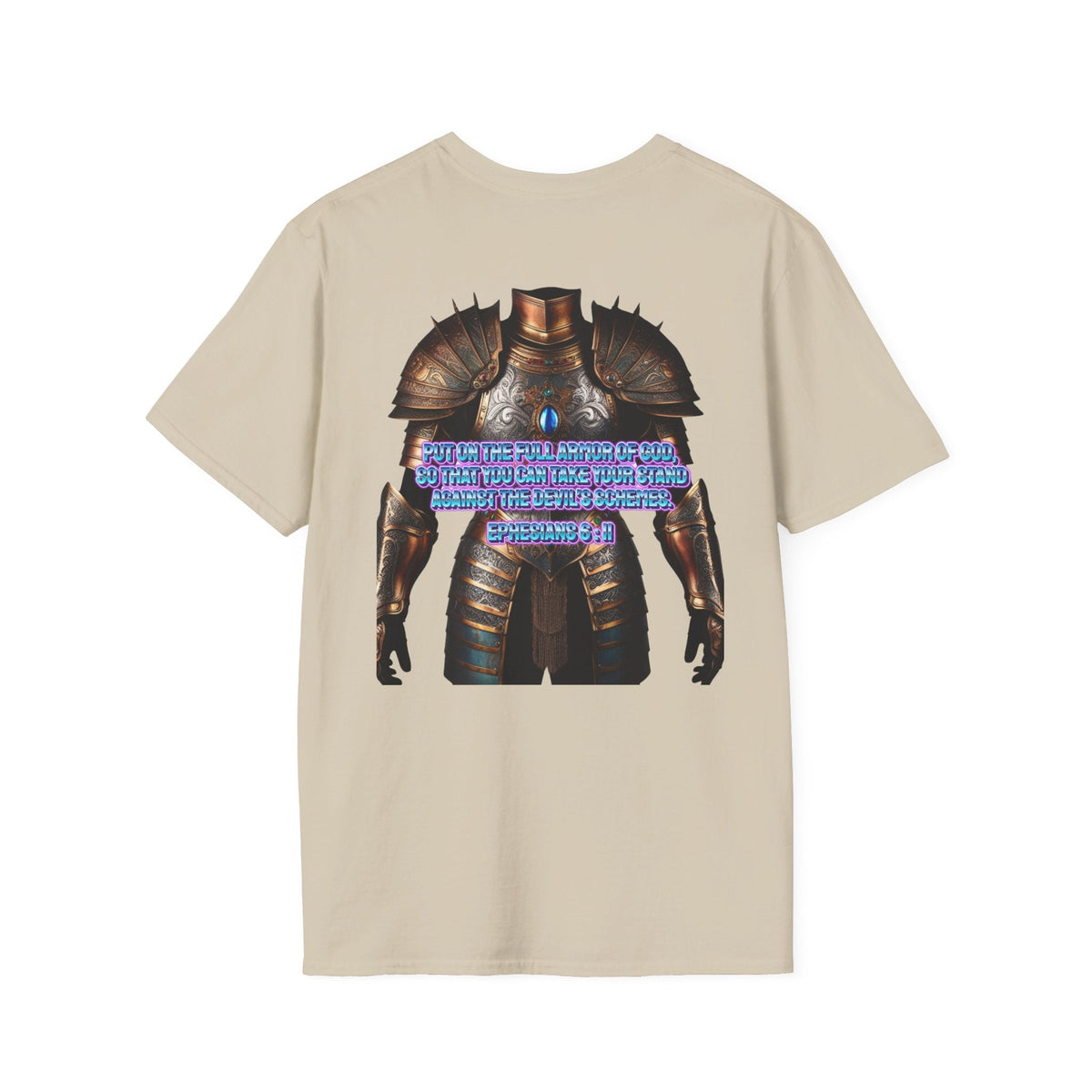 Religious Graphic Tee with Armor Of God Design - Unisex Softstyle T-Shirt Printify