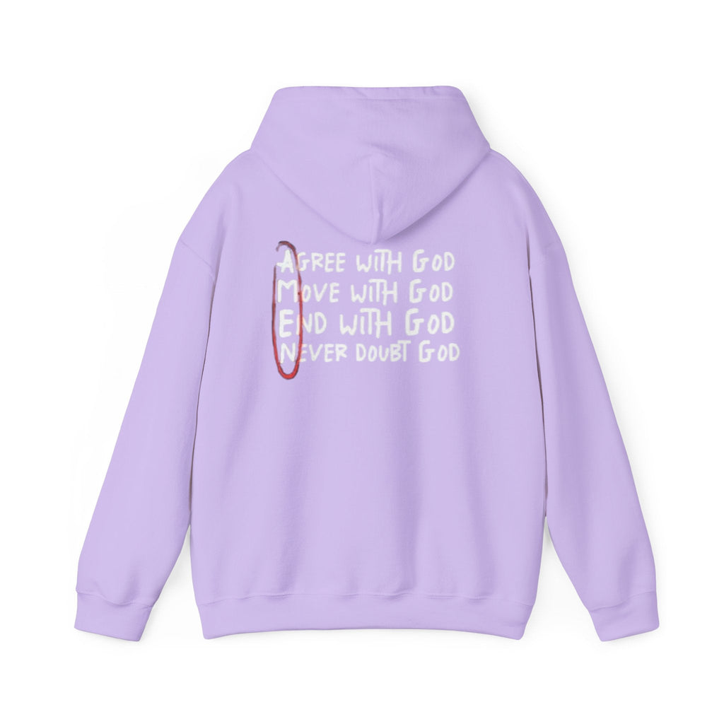 AMEN Acronym Hoodie – Agree with God Move with God End with God Never Doubt God Christian Sweatshirt for Unwavering Faith Printify