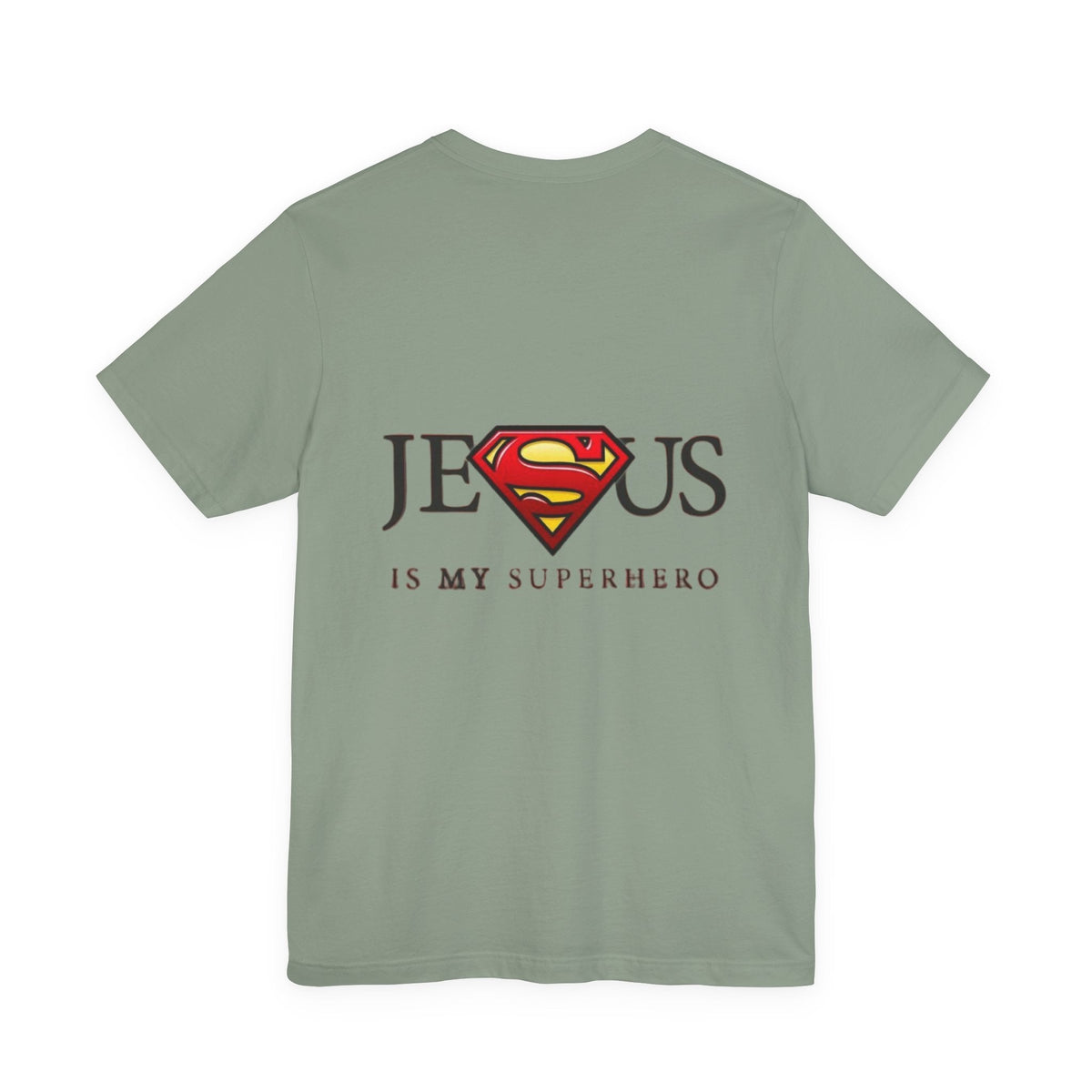 Jesus Is My Superhero T-Shirt — Faith-Based Superman-Inspired Tee Printify