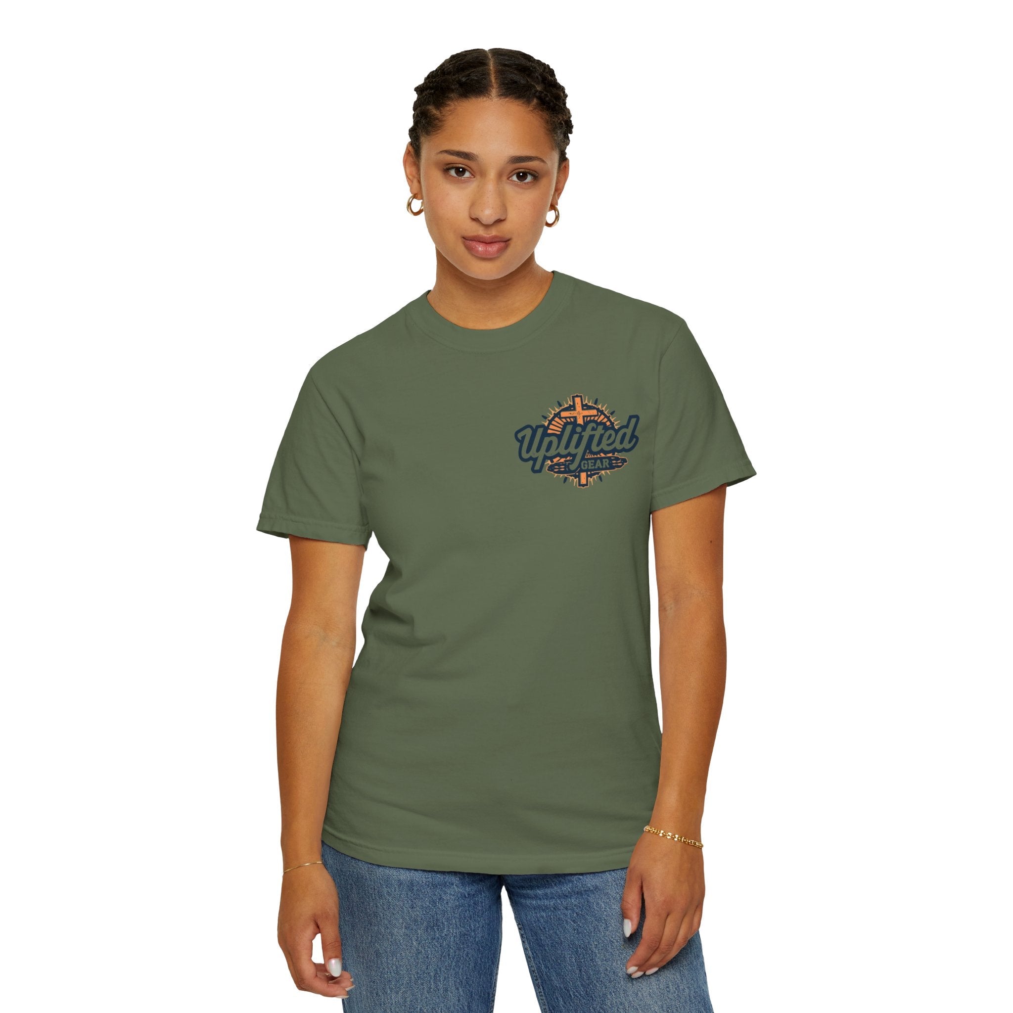 Religious Graphic Tee with Armor Of God Design - Unisex Garment-Dyed T-shirt Printify