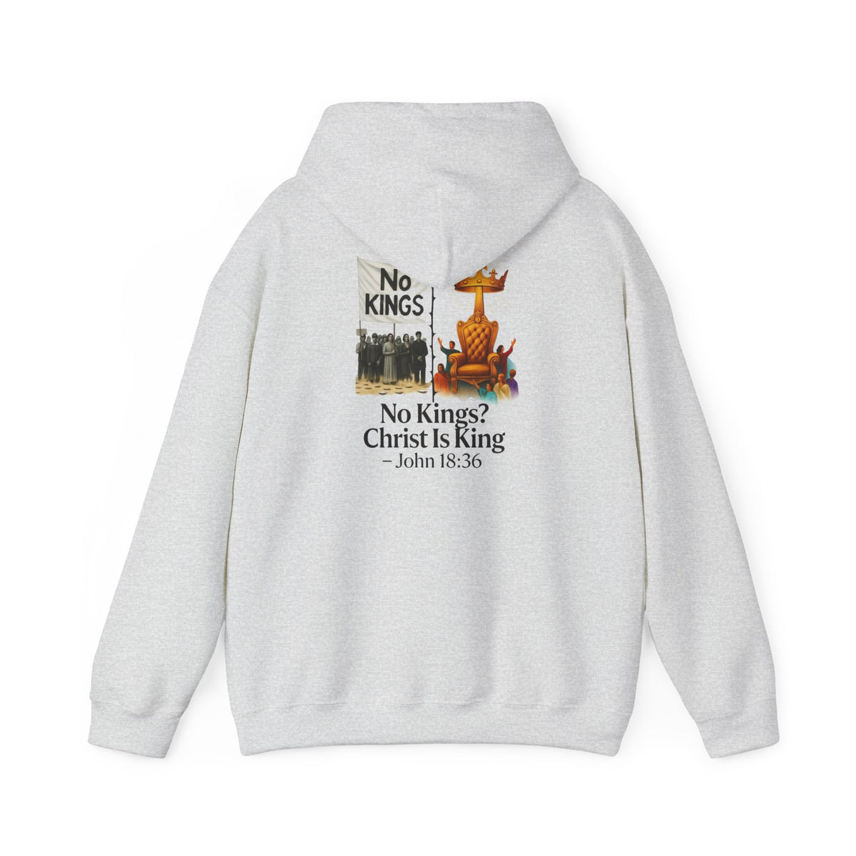 No Kings? Christ is King Hoodie – Bold Christian Hoodie for Sovereign Faith Printify
