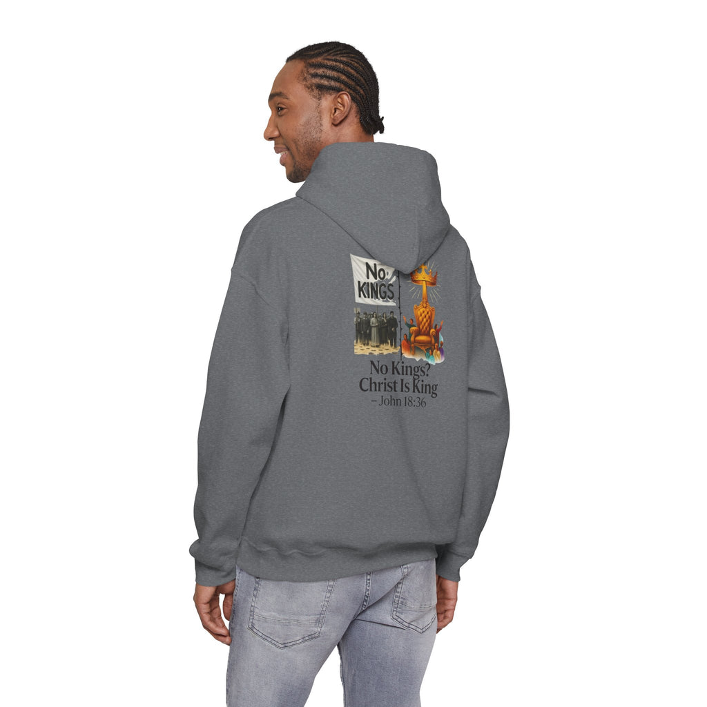 No Kings? Christ is King Hoodie – Bold Christian Hoodie for Sovereign Faith Printify