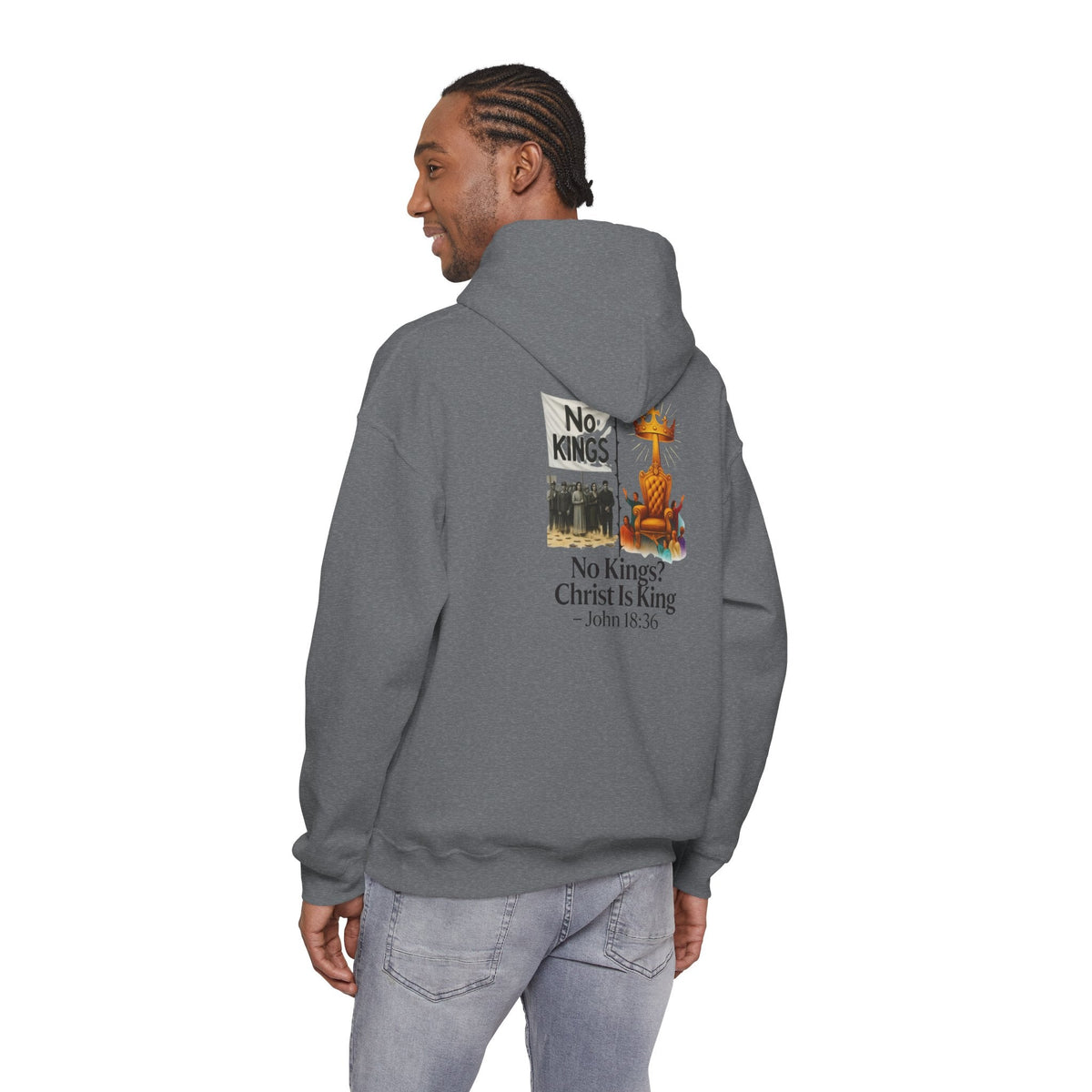 No Kings? Christ is King Hoodie – Bold Christian Hoodie for Sovereign Faith Printify