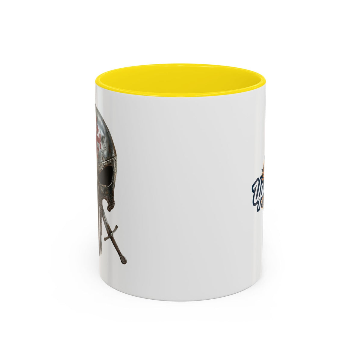 Crusader Knight Coffee Mug — 'Armor of God' Christian Skull 11/15oz Accent Mug Printify