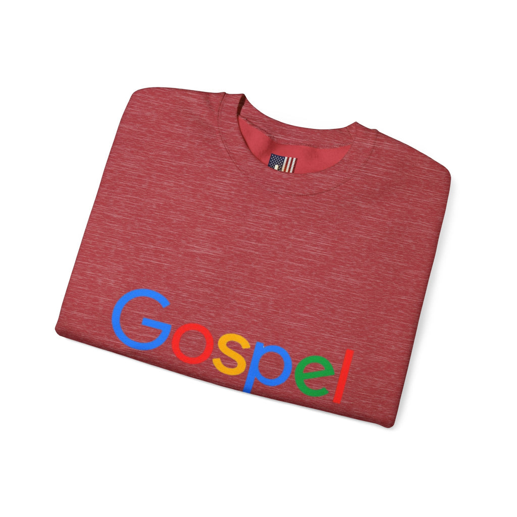 Gospel Graphic Sweatshirt — "Gospel" Colorful Logo Christian Sweatshirt Printify