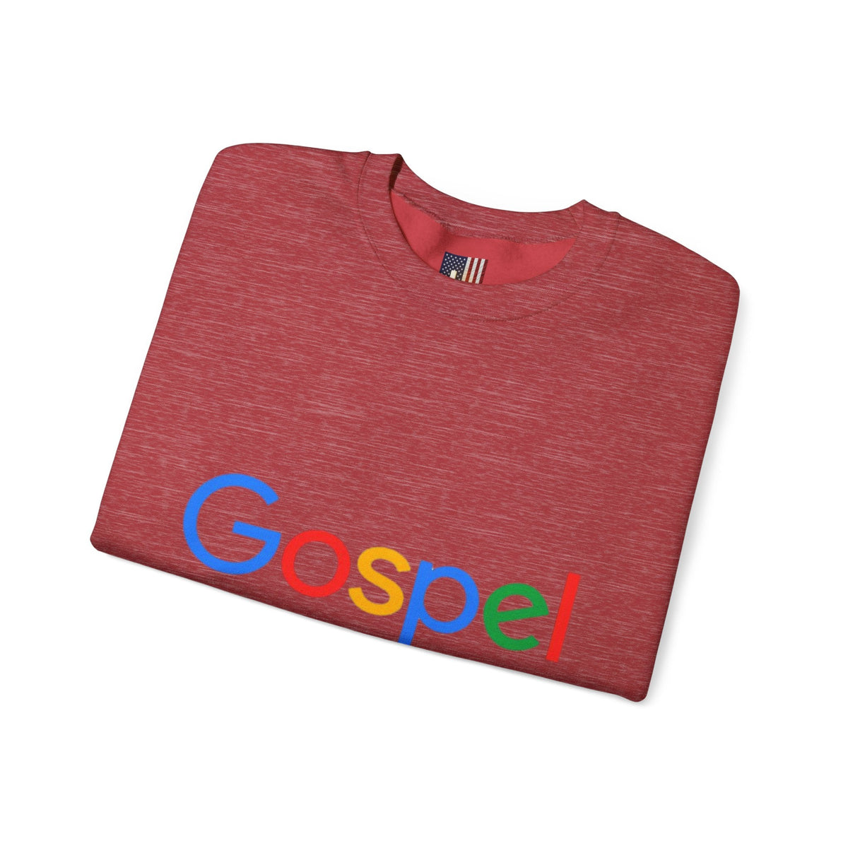 Gospel Graphic Sweatshirt — "Gospel" Colorful Logo Christian Sweatshirt Printify