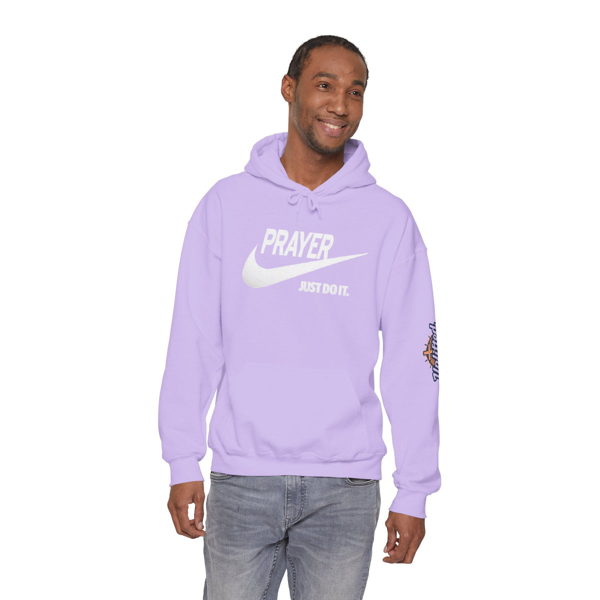Prayer Just Do It Hoodie - Funny Christian Nike Parody Hoodie - Faith Gear Printify